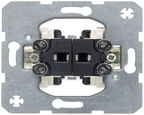 Hager - Mechanism Push Button Double marcha-marcha 1t-1t Basculante, grau