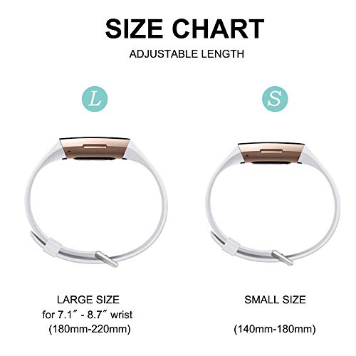 FunBand Strap Compatible with Fitbit Charge 3/Charge 4 Strap Bands,Classic Edition Soft Silicone Sport Adjustable Replacement Accessory Bracelet Straps Compatible with Fitbit Charge 3/Charge 4 - Image 3