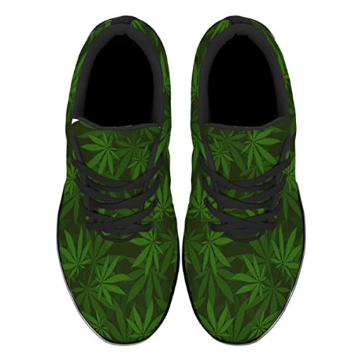 Sonzj-II Marijuana Shoes Men Women Custom Fashion Pot Leaf 420 Weed Sneakers Cannabis Leaf Running Tennis Shoes2