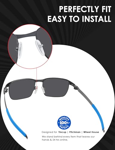 Image of BLAZERBUCK Replacement Earsocks & Nose Pieces for Oakley Tincup Glasses OX3184 OX5099