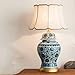 Nowoczesna Niebiesko-Biała Porcelanowa Lampa Biurkowa Słoik Do Pieca Kształt Zbiornika Ręczna Produkcja Pracy Lampa Nocna O Północy Dom Galeria Hala Wystawowa Komercyjna