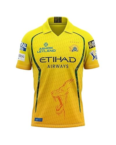 Image of Csk New Cricket Team Jersey 2026 /27 Dhoni 7 for Kids,Boys & Men