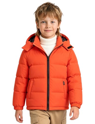 Image of wantdo Boys' Winter Coat Waterproof Puffer Jacket Parka with Removable Hood