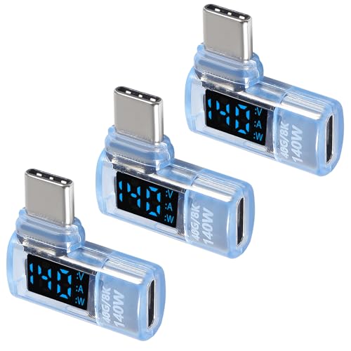 Adaptateur USB C coudé USB4 en aluminium bleu pour une connectivité premium durable