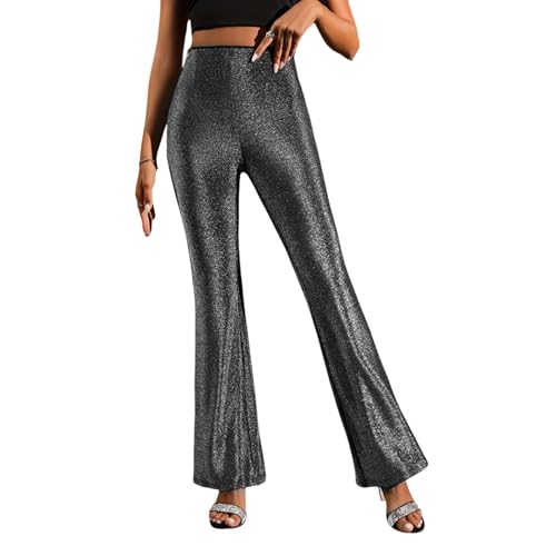 Mesh Sheer Pants Flared Bell Bottom