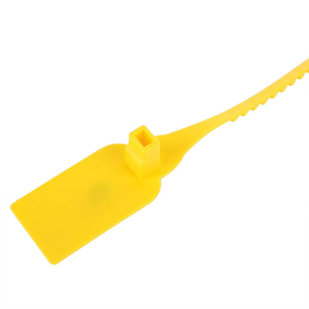 100 Pièces Attaches Zip Autobloquantes Réglables S Tidy Wrap Joints d'inviolabilité en Plastique Attaches Zip Attaches de Câble Robustes Rouge et Jaune (Rouge)(Yellow)