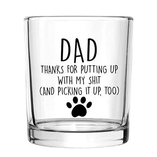 Funny Dog Dad Whiskey Glass