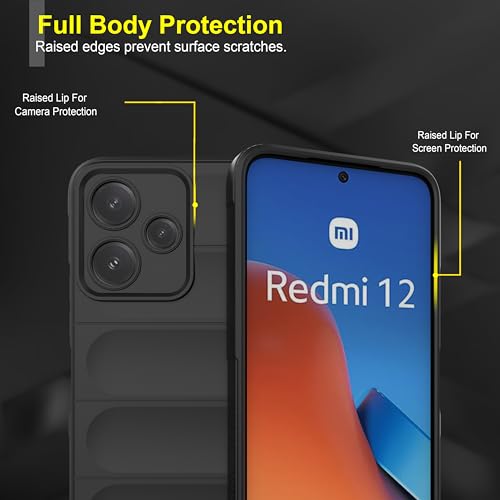 Image of Zapcase Back Case Cover for Poco M6 Pro 5G | Compatible for Poco M6 Pro 5G Back Cover | Liquid Silicon Magic Case with Camera Protection | Black