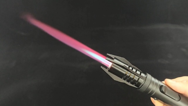 Encendedor antorcha recargable a butano negro miniatura 7