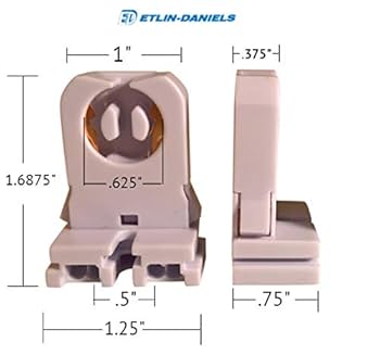Mercer Hardware Etlin Daniels FL005-W Non-Shunted Snap-In T8 Lamp