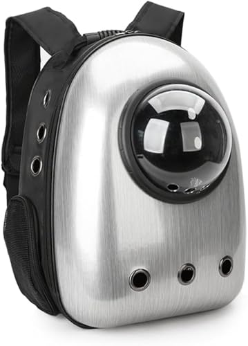 宇宙船カプセル型 犬猫兼用 ネコ ニャンコ 犬 型 ケージ 猫 バック (ブラッシュド グレー)