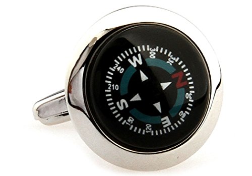 Mancuernillas MRCUFF con brújula en caja de regalo miniatura 1