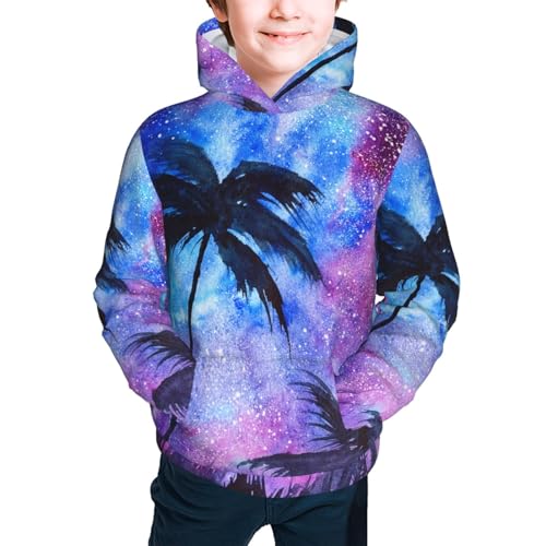 Stylized Flowers Kid Hoodies Boys Sweatshirts Girls Pullover with Pocket3