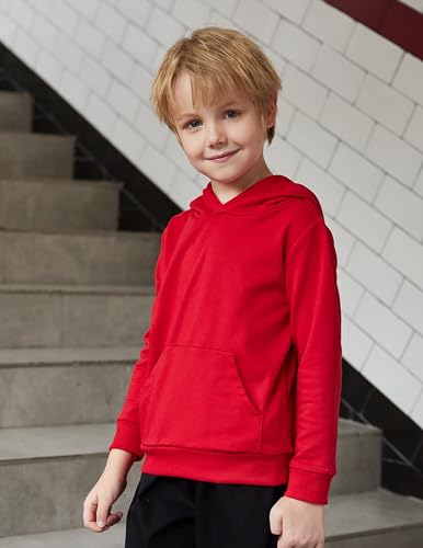 Image of Arshiner Unisex Kids Soft Pullover Hooded Sweatshirt with Pocket Basic Hoodies Sportswear Age 4-13 Years