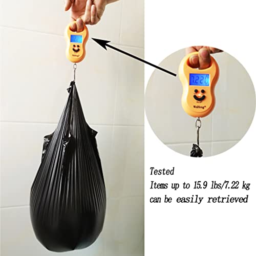 BAIYEUSO 100 Count 4 Gallon Small Black Trash Bags, Durable PE Material, Handles, Breakpoints, 46x60cm