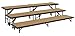 National Public Seating RS3LHB 3 Level Straight Risers with Hardboard Deck