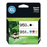 hp 950xl/951xl combo pack ink cartridges Contenidos del paquete: 1 Negro, 1 Cian, 1 Amarillo, 1 Magenta, pack de 4. (XL).