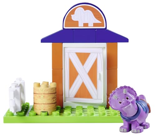 Big-Bloxx – Étable de Ranch de Dinosaure avec Dino Tango – Blocs de Construction (16 pièces) pour Petite Maison de Dinosaure avec Figurine de Dinosaure,...