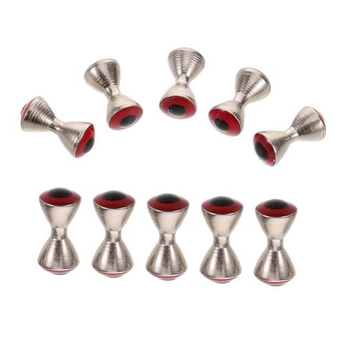UPKOCH 10pcs Copper Dumbbell Eyes for Fly Tying Smooth Edge Design Enhances Weight and Balance Fishing Lure Accessories for All Water Conditions