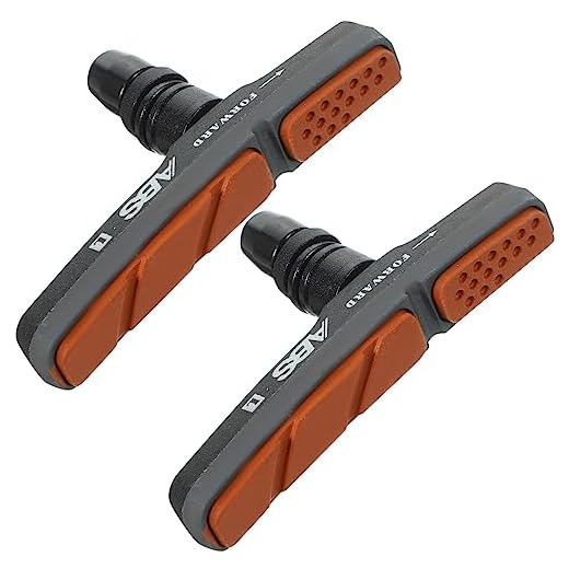 Garneck Bike Brake Pads Mountain Bike V Brake Pads Rubber Bicycle Brake Pads Replacement Bike V-Brake Blocks Set for Mountain Bikes, 2Pcs, Black