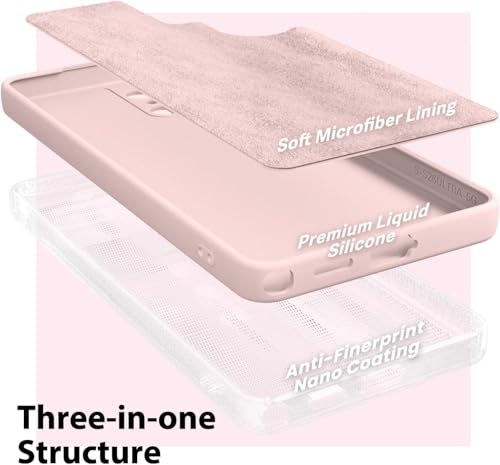 Image of DIZORO Samsung Galaxy S26 Ultra Case, Liquid Silicone Cover with Camera Protection Anti-Scratch Soft Microfiber Lining Shockproof Protective Phone Back Cover Case (Sand Pink)