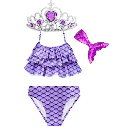 Image of Toddler Girls Ruffle Swimsuit Bathing Suits 3-12Y