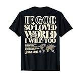 If God so loved the world- Aesthetic Christian - Bible Verse T-Shirt
