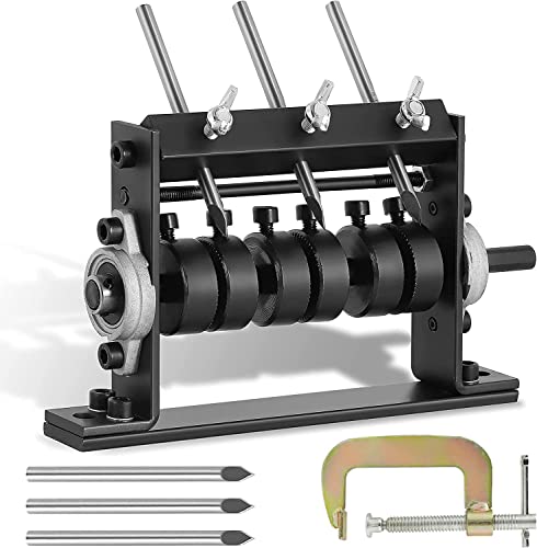 Mxmoonant Máquina peladora de cables con 3 cuchillos para Φ 1-30 mm, Cable de Cobre pelacables con manivela, conectable por taladro, con cierre de fijación tipo G y 3 cuchillas de repuesto Cover