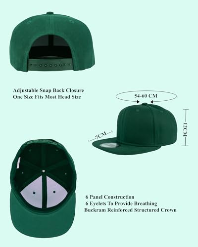 Image of Gelante Plain Blank Flat Brim Adjustable Snapback Baseball Caps Wholesale LOT 12 Pack