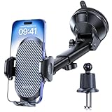 Miracase 3-in-1 Cell Phone Holders for Your Car, Universal Car Phone Holder Mount for Dashboard Air Vent Windshield Compatible with iPhone 15 14 13 12 16 Pro Max Xs XR X, Galaxy Dark Black