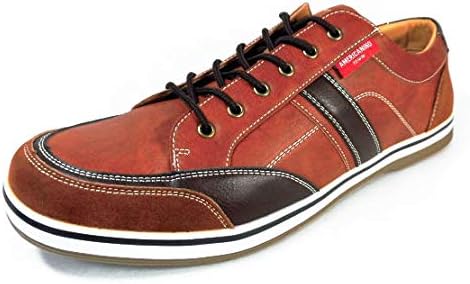 Amazon Americanino Edwin レザースニーカー カジュアルシューズ ブラウン ダークブラウン ワイズ3e Eee 28cm 28 0cm 29cm 29 0cm 30cm 30 0cm 大きいサイズ ビッグサイズ メンズ紳士靴 28 0cm Americanino Edwin スニーカー