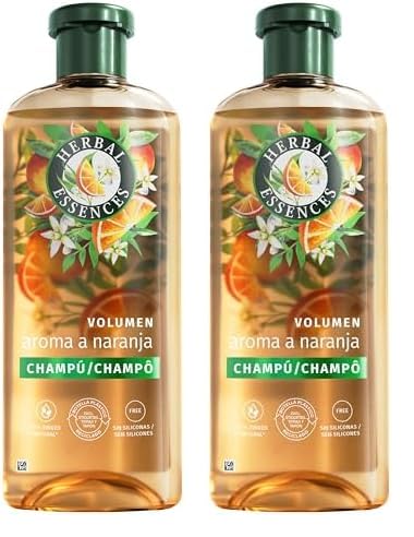 Herbal Essences Champú Volumen Con Aroma A Naranja, 350 ml, Para Pelo Fino, Sin Siliconas (Paquete de 2)