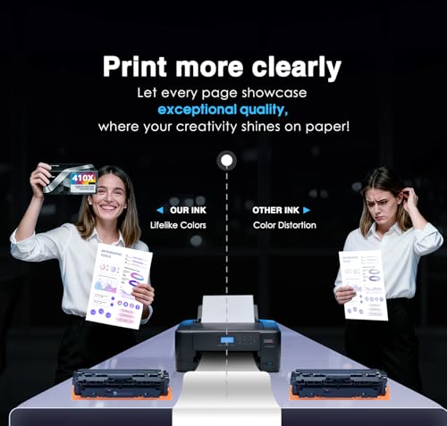 Image of BERRYSKY 410X Toner Cartridges High Yield 4 Pack with Chip Replacement for HP 410X 410A Toner Cartridge Color Laser Jet Pro MFP M477fnw Toner M477fdw M477fdn M452dn M452nw M477 M377 Printer