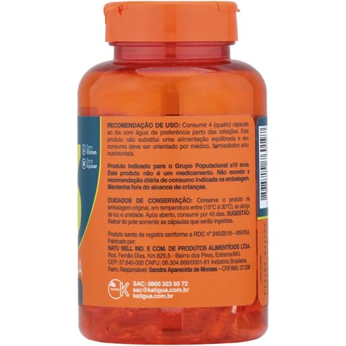 KATIGUÁ Ômega 3 Tripla Fonte Dha + Epa + Ala 1000Mg Katiguá 120 Cápsulas Soft Gel • 60 Doses Laranja