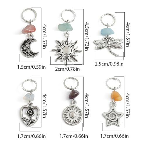 Anillos Tribales Boho para Trenzas 12 Piezas Metal miniatura 2