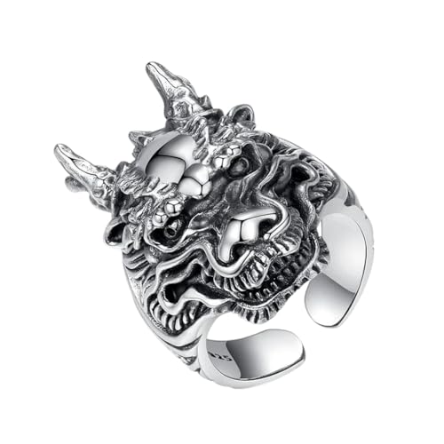 PHAMTHOMST New 2026 Network Red Flow Wide Face Fighter Weather Nose Elephant Ring Men's Personalized Fashion Trend Open Index Finger Jewelry Luxury Accessories Creative Gift
