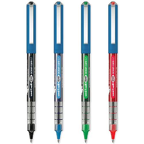 Stylo uni-ball Eye Ocean Care pour écriture dessin art et artisanat - Set de 4 couleurs 0,7mm
