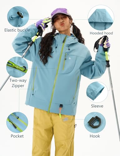 Image of Venzina Women's 3-in-1 Thermal Jacket I Windproof & Water-Resistant Graphene Heating Winter CoatFleece-Lined Jacket for Hiking, Camping, Skiing & Daily CommuteFashion-Forward Outdoor Wear