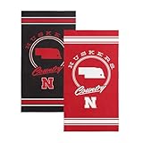 NORTHWEST Nebraska Cornhuskers NCAA Homebreak Beach Towel 2 Pack 30 x 60 Inches