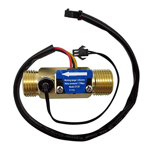 Compteur de débit d'eau 1-25 L/min filetage G1/2 pour mesure de débit et température