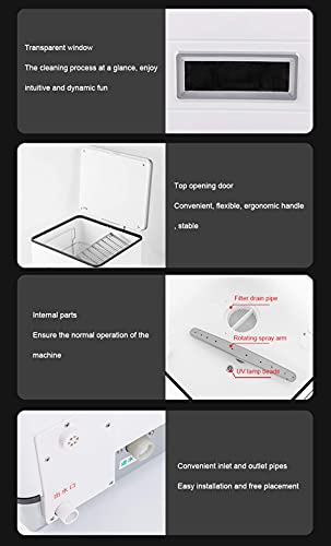 Kleine Vaatwasser, Automatische Huishoudelijke Slimme Vaatwasser, Energiezuinig Ontwerp, Laag Geluidsniveau, Geen… - Image 6