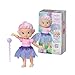 Produktbild BABY born 833780 Storybook Fairy Violet 18 cm- Feen-Puppe mit flatternden Flügeln, Farbwechsel Tattoo, Feenlicht, Zauberstab, Kulisse und Bilderbuch