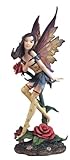 10' Inch Beautiful Sexy Fairy with Rose Statue Figurine Figure Fairies Magic