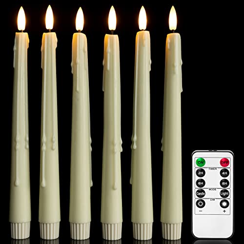 Bougies LED flamme vacillante et mèche 3D réaliste contrôlables à distance