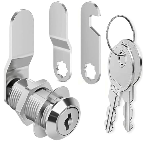 Litensh Cerradura de Seguridad de Metal con Llaves, 25mm Cerradura de Buzón, Cerradura de Palanca para Puerta de Armario y Archivos