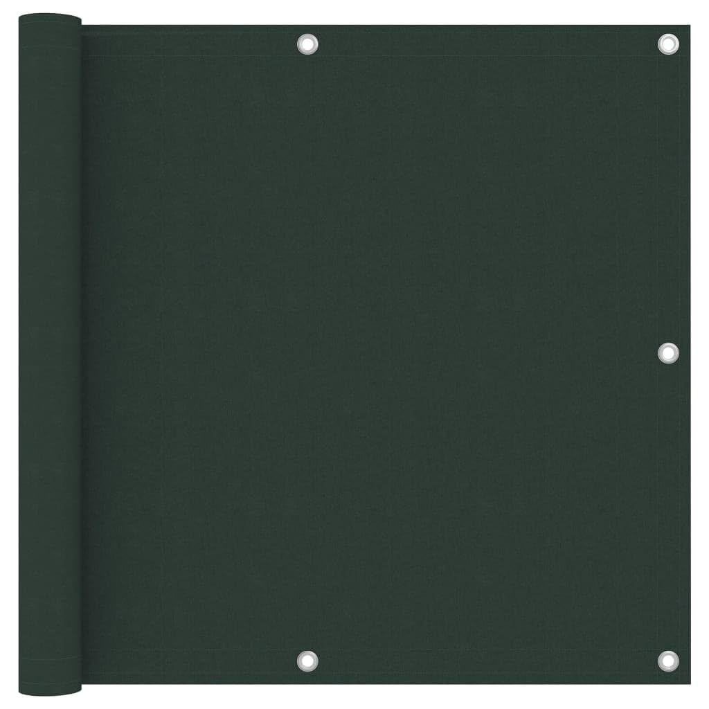 vidaXL Balcony Screen Wall Privacy Fencing Panel Balcony Private Protective Garden Fence Outdoor Screen Dark Green 90x400 cm Oxford Fabric — image 1