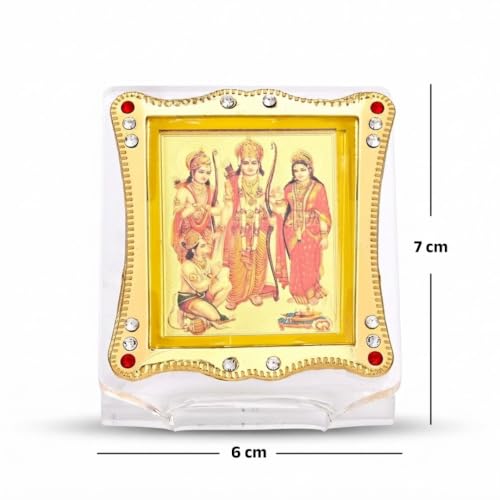 Image of Ram Darbar Car Dashboard | Showpiece Decor Religious Frame for Pooja, Prayer and Gift