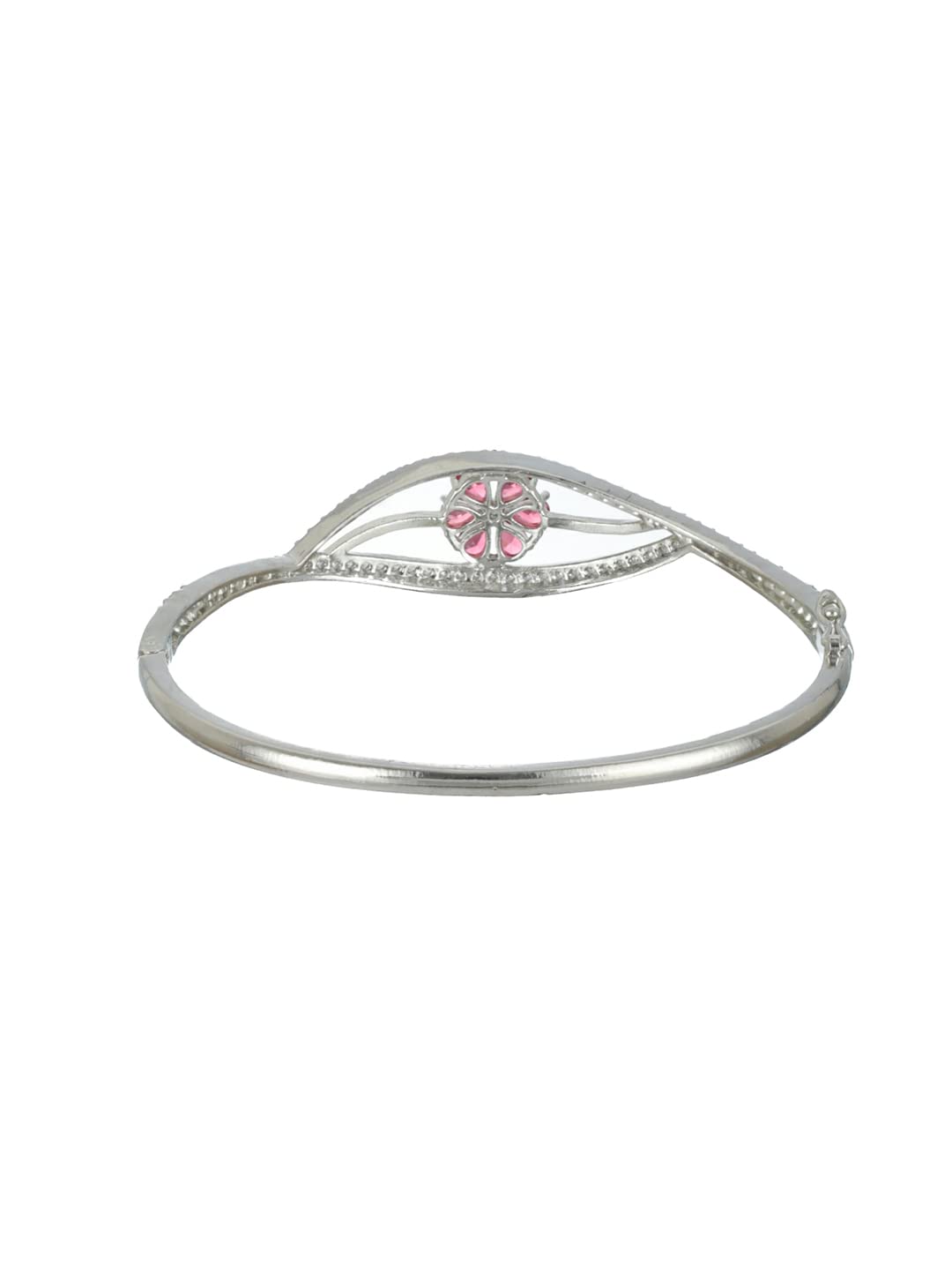 Pink Floral Leaf AD-Plated Bracelet