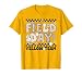 Field Day Yellow Team Groovy Smile Face Checkered Students T-Shirt