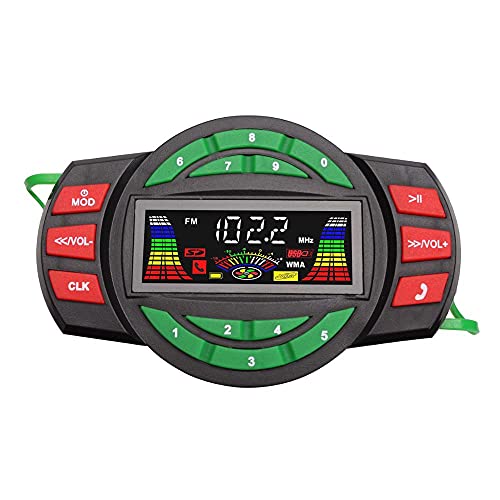 Image of UTV ATV Bluetooth Amplifier Sound System Hand-Free Speakers FM USB Audio System Stereo 3 Inch Speakers 12V Motorcycle Waterproof Audio FM Radio Stereo Speaker (Chrome&Black Star Speaker)
